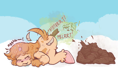 ass_up bodily_fluids broken_horn drooling excessive_feces fart feces heart_(marking) hooves horn hyper hyper_feces male markings moan pooping saliva scatplay shaking solo tail tail_motion tailwag wings brdzandbiscuits gin_the_puppycorn canid canine canis domestic_dog mammal unidog absurd_res hi_res