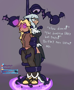 biped bound clothed clothing dialogue female group hypnosis legwear mind_control tentacles text thigh_highs trapknight final_fantasy final_fantasy_xiv final_fantasy_xiv_(legacy) square_enix y'shtola_rhul bat mammal absurd_res artist_name digital_drawing_(artwork) digital_media_(artwork) english_text handwritten_text hi_res