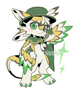 3_claws 3_fingers 3_toes ambiguous_anthro ambiguous_gender anthro big_eyes biped blush brown_body cape circle_eyebrows claws clothing digitigrade dipstick_tail eyebrows feathers featureless_crotch feet finger_claws fingers furgonomic_hat furgonomic_headwear furgonomics glistening glistening_eyes green_cape green_claws green_clothing green_eyes green_hat green_headwear green_tail_tip hat headgear headwear inner_ear_fluff iris looking_at_viewer markings mostly_nude_ambiguous mostly_nude_anthro mouth_closed multi_ear multicolored_body multicolored_feathers pink_blush pupils snout solo sparkles standing tail tail_markings tan_body toes top_hat tuft winged_arms wings wristband yellow_body theresnobody827 avali avian 2026 digital_drawing_(artwork) digital_media_(artwork) full-length_portrait hi_res portrait shaded