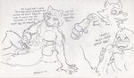 2020 5_fingers anthro balls beastars bird_dog black_and_white blush bodily_fluids canid canine canis claws dialogue domestic_dog duo english_text eye_scar facial_scar fingers foreskin fur genitals hand_on_penis humanoid_genitalia humanoid_hands humanoid_penis hunting_dog jack_(beastars) labrador legoshi_(beastars) looking_at_another male male/male mammal monochrome muscular muscular_male nervous nervous_sweat nude open_mouth penis presenting reaching retriever scar sitting sketch smile sweat sweatdrop teeth text thebigmansini traditional_media_(artwork) wolf