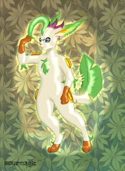 anthro clothing gender_transformation handle handle_bar latex male pool_toy pool_toy_handle solo suit suiting toy transformation sourmagic nintendo pokemon eeveelution generation_4_pokemon leafeon pokemon_(species) hi_res