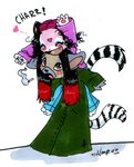 alternative_fashion anthro cigarette duo emo female glamfur heart_symbol male pink_body pounce smoking tail young young_anthro zeriara charles_ramirez lemur mammal primate strepsirrhine 2003