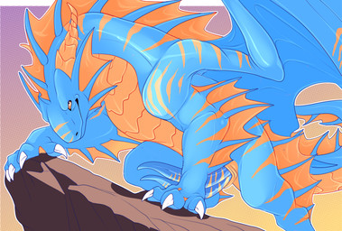 2_penises claws feral genitals horn male multi_genitalia multi_penis penis rock scales solo tail teeth wings omez mythology dragon mythological_creature mythological_scalie scalie