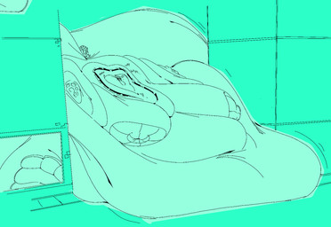 3_toes anthro areola big_areola big_butt big_feet big_moobs big_nipples blobby breath butt chubby_cheeks deep_navel double_chin fat_rolls feet huge_areola huge_butt huge_feet huge_moobs huge_nipples hyper hyper_areola hyper_butt hyper_moobs hyper_nipples immobile male moobs morbidly_obese morbidly_obese_anthro morbidly_obese_male motion_outline navel nipples obese obese_anthro obese_male out_of_breath overweight overweight_anthro overweight_male pinata solo stuck toes boot_(artist) clancer_(qweave) animate_inanimate canid living_pinata mammal 2025 black_and_blue hi_res monochrome