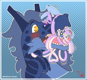 abdominal_bulge anthro antlers blue_body blue_ears blue_paws blue_wings blush dewlap_(anatomy) dragon_paws duo extreme_size_difference female fluffy fluffy_ears fluffy_tail fur horn larger_male licking macro male male/female markings micro multicolored_body multicolored_fur penetration pink_body pink_fur princess purple_body purple_fur romantic romantic_couple royalty size_difference size_play smaller_female smaller_penetrated stretching stretchy tail tail_fluff tongue tongue_penetration twitching two_tone_body wings yellow_eyes yellow_horn digitalscales mythology drak_(digitalscales) petal_(dapperhedgehog) dragon eastern_dragon fairy_dragon furred_dragon furred_scalie lizard mythological_creature mythological_scalie reptile scalie winged_dragon wingless_dragon absurd_res hi_res
