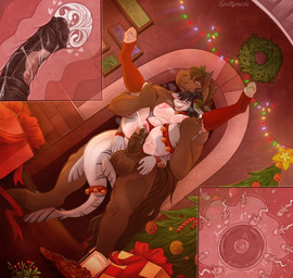 animal_genitalia animal_penis anthro balls bell bell_collar big_breasts blush bodily_fluids breasts christmas_clothing christmas_decorations christmas_tree clothing collar cookie cum cum_in_vagina cum_inside cumshot duo ejaculation equine_genitalia equine_penis erection female female_penetrated food genital_fluids genitals gift hair holidays impregnation male male/female male_penetrating male_penetrating_female nipples nude open_mouth orgasm ovum ovum_with_heart penetration penile penis plant sex shark_tail shark_teeth smile sperm_cell sperm_cell_with_face spread_legs spreading stand_and_carry_position standing standing_sex tail tree vaginal vaginal_penetration vulva spottymichi christmas equid equine fish horse mammal marine shark 2025 digital_media_(artwork) hi_res