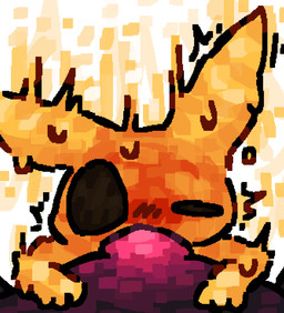 ambiguous_gender big_ears big_eyes blush blushing_profusely bodily_fluids duo feral genitals male male/ambiguous oral orange_body penis penis_in_mouth pink_penis shaking sweat sweatdrop scaliescum rain_world videocult monk_(rain_world) lizard_(rain_world) pink_lizard_(rain_world) slugcat aliasing digital_media_(artwork) hi_res