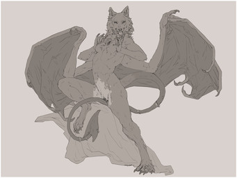 4_toes accessory anthro athletic athletic_anthro athletic_female bodily_fluids breasts chest_tuft claws ear_piercing ear_ring fangs feet female finger_claws fur furgonomics furry-specific_piercing genital_fluids genitals looking_at_viewer membrane_(anatomy) membranous_wings neck_tuft piercing pointy_ears presenting presenting_breasts pressing_breasts_together prick_ears ring_piercing seductive simple_background small_breasts solo spade_tail step_pose tail tail_accessory tail_on_pussy tail_piercing teeth toe_claws toes tongue tongue_out tuft vaginal_fluids vaginal_fluids_on_tail vulva white_background wing_claws wings conditional_dnp oouna kassidey_(defenbaugh) canid canine canis demon hybrid mammal wolf 2023 4:3 digital_media_(artwork) hi_res monochrome