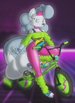 80's_attire 80's_theme anthro bmx clothing female leggings legwear solo workout_clothing theburningdonut nintendo pokemon bella_(theburningdonut) alolan_form alolan_vulpix generation_7_pokemon pokemon_(species) regional_form_(pokemon)