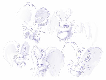 ambiguous_gender angry anthro antlers biped bored breath chest_tuft cloud_emanata cross-popping_vein emanata expressions eyebrows eyes_closed fingernails head_wings horn huge_wings laugh looking_down mouthless nails narrowed_eyes neck_tuft pupils raised_eyebrow solo text three-quarter_view tuft unusual_wing_placement wings kamabokobun kirby_(series) nintendo the_rock's_eyebrow_raise fecto_elfilis alien chinchilla chinchillid mammal rodent starling_(kirby) 2022 colored_sketch digital_drawing_(artwork) digital_media_(artwork) english_description english_text hi_res meme multiple_images sketch