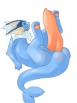 balls big_penis bodily_fluids erection feet feral genitals hindpaw huge_penis hyper hyper_genitalia hyper_penis looking_at_viewer male nude open_mouth paws penis solo tail tapering_penis tears kosian nintendo pokemon eeveelution generation_1_pokemon pokemon_(species) vaporeon 3:4 hi_res