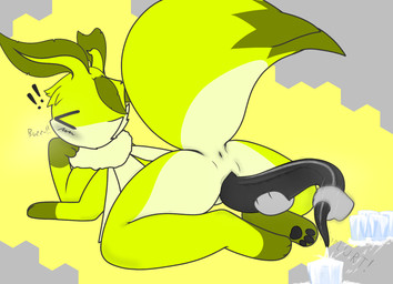 3_toes 4_arms 4_fingers ambiguous_gender animal_genitalia animal_penis antennae_(anatomy) anthro anus arthropod_abdomen big_penis black_pawpads black_penis black_sclera blush bodily_fluids butt cheek_tuft container cum cum_in_a_cup cum_in_container cumshot cup disembodied_hand duo ejaculation eyes_closed facial_tuft feet feral fingers genital_fluids genital_slit genitals glass glass_container glass_cup hair hair_over_eye handjob holding_penis insect_wings long_penis looking_pleasured lying male male/ambiguous male/male mane multi_arm multi_limb nude on_front pawpads paws penile penis penis_backwards penis_grab prehensile_penis reverse_handjob sex simple_background solo_focus steam tapering_penis toes tuft white_eyes wings hikiwi char_(hikiwi) arthropod bee hybrid hymenopteran insect lepidopteran moth colored digital_drawing_(artwork) digital_media_(artwork) hi_res shaded traditional_media_(artwork)