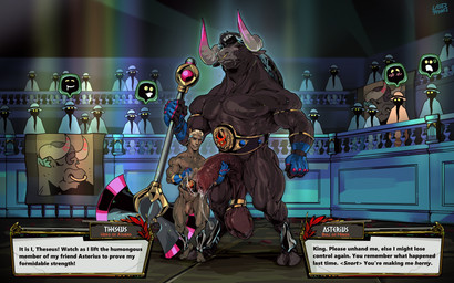 accessory ambiguous_gender anthro axe ball_ring ball_stretcher balls big_balls big_penis black_hair blonde_hair bodily_fluids brown_body brown_fur cock_and_ball_torture cock_ring duo facial_piercing foreskin foreskin_play fur genital_fluids genital_torture genitals hair hooves horn huge_balls huge_penis humanoid_genitalia humanoid_penis hyper hyper_balls hyper_genitalia hyper_penis inside jewelry larger_anthro larger_male lemon_testicles male male/male melee_weapon muscular muscular_anthro muscular_male nose_piercing nose_ring penis penis_accessory penis_jewelry piercing plantigrade precum ring_piercing saggy_balls saliva size_difference smaller_human smaller_male text weapon wreath laser_(artist) european_mythology greek_mythology hades_(game) mythology supergiant_games asterius_(hades) background_character theseus_(hades) bovid bovine cattle human mammal minotaur 16:10 2021 english_text hi_res widescreen