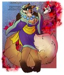 ambiguous_gender animal_mask anthro breast_grab breasts duo female fox_mask hand_on_breast mask smile transformation worried princessnapped capcom clover_studio okami_(capcom) ninetails_(okami) rao_(okami) canid canine fox mammal absurd_res hi_res