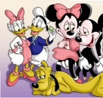 anatid anseriform anthro anthro_on_anthro avian bird breasts canid canine canis condom daisy_duck disney domestic_dog domestic_pet donald_duck drawn-sex duck erection female feral furries_with_pets genitals group holding_condom holding_object male male/female mammal mickey_mouse minnie_mouse mouse murid murine nipples non-mammal_breasts penis pluto_(disney) rodent sexual_barrier_device