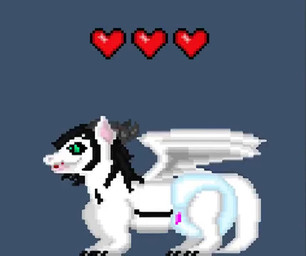 back_wings black_hair bodily_fluids breath clothed clothing diaper diaper_only dragon_wings feces female feral game_ui gameplay_mechanics genital_fluids green_eyes hair horn hurt_expression knocked_down knockout on_ground pain panting pooping quadruped soiled_diaper soiling soiling_diaper solo standing sudden tail topless unclean_diaper urine used_diaper using_diaper wearing_diaper wet_diaper wetting wetting_diaper white_body wings wounded emham mythology dragon mythological_creature mythological_scalie scalie animated digital_media_(artwork) no_sound pixel_(artwork) pixel_animation short_playtime video