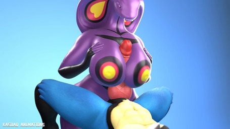 5_fingers abs animal_genitalia animal_penis anthro anthro_on_anthro armwear big_breasts big_penis black_armwear black_body black_clothing black_scales bouncing_breasts breast_play breasts canine_genitalia canine_penis clothing cute_fangs duo erection faceless_anthro faceless_character faceless_male fangs female fingers fur genitals glans hand_on_breast huge_breasts huge_penis humanoid_genitalia humanoid_penis hybrid_genitalia hybrid_penis interspecies knot knotted_humanoid_penis knotted_penis male male/female muscular muscular_anthro muscular_male nipples non-mammal_breasts nude penis purple_body purple_scales red_body red_glans red_scales scales sex smile spread_legs spreading teeth text titfuck vein veiny_penis yellow_body yellow_fur yellow_nipples yellow_scales kasdaq idsaybucketsofart_(modeler) valorlynz_(modeler) nintendo pokemon lucious_(valorynz) arbok canid canine generation_1_pokemon generation_4_pokemon lucario mammal pokemon_(species) reptile scalie 16:9 2022 3d_(artwork) 3d_animation animated digital_media_(artwork) hi_res loop no_sound short_playtime video widescreen