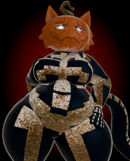 anthro big_breasts big_butt breasts butt clothing female food for_a_head fruit half-closed_eyes narrowed_eyes overweight overweight_anthro overweight_female plant pose pumpkin pumpkin_head simple_background solo thick_thighs wide_hips anaroth twilightv0ids_(modeler) epic_games fortnite spice_(fortnite) domestic_cat felid feline felis mammal object_head 3d_(artwork) blender_(artwork) digital_media_(artwork) hi_res