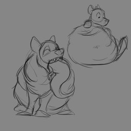 abdominal_bulge all_fours endosoma fangs feral feral_pred feral_prey large_prey male male/male male_pred prey_outline resting safe_vore same_size_vore sitting soft_vore solo squirming teeth tight_belly tongue vore willing_prey akudrache luco_(akudrache) solaris_(samagthrav2) hyena mammal python reptile scalie snake 1:1 hi_res