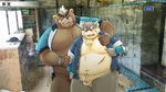 anthro balls belly blush brown_body brown_fur duo fur genitals humanoid_genitalia humanoid_hands humanoid_penis male male/male moobs nipples overweight overweight_male penis mumimushu5 lifewonders tokyo_afterschool_summoners ashigara_(tas) moritaka_(tas) bear canid canine canis domestic_dog mammal 2017 hi_res