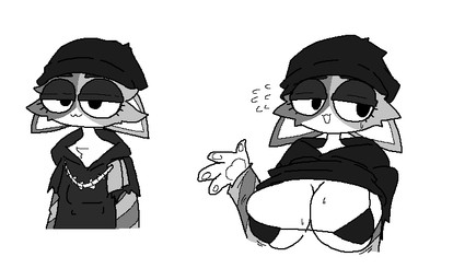 anthro beanie big_breasts bikini bodily_fluids breasts cheek_tuft clothed clothing clothing_lift facial_tuft female fingers half-closed_eyes hat headgear headwear narrowed_eyes open_mouth pawpads presenting presenting_breasts shirt shirt_lift sleeves solo string_bikini sweat swimwear topwear tuft two-piece_swimsuit sabgong epic_games fortnite meow_skulls calico_cat domestic_cat felid feline felis mammal black_and_white monochrome
