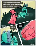 antennae_(anatomy) anthro areola balls big_balls big_breasts big_penis breasts crossed_legs dialogue duo eye_contact female genital_focus genitals huge_penis looking_at_another machine male melee_weapon navel nude paws penis penis_focus pink_body polearm rubble size_difference spear surprised_expression tentacles text vein veiny_penis weapon mister_redintong rain_world videocult hunter_(rain_world) looks_to_the_moon_(rain_world) domestic_cat felid feline felis gastropod iterator mammal mollusk robot slug slugcat comic english_text hi_res