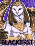 5_fingers anthro beak brown_body brown_feathers feathered_wings feathers fingers front_view male nude outline purple_background purple_eyes simple_background solo tan_body tan_feathers white_body white_feathers wings acidapluvia blackerst avian barn_owl bird owl tyto tytonid 3:4 character_badge_(artwork) character_name half-length_portrait portrait