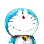 anthro bell blue_body blue_fur collar front_view fur machine male mouth_closed pouch_(anatomy) red_collar red_nose simple_background solo standing whiskers white_background white_body white_fur mt_tg doraemon doraemon_(character) domestic_cat felid feline felis mammal robot 1:1 2018 shaded