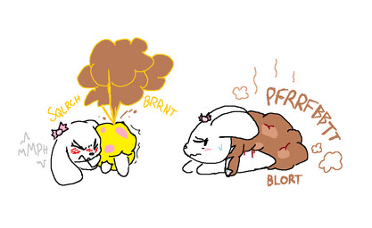 accessory all_fours anthro blush blushing_profusely bodily_fluids bow_ribbon brown_fart_cloud clothed clothing diaper excessive_feces eyes_closed fart fart_cloud feces female fur hair_accessory hair_bow hair_ribbon hyper hyper_feces hyper_soiling long_ears looking_back_at_self lying on_front pink_hair_bow pooping ribbons simple_background soiled_diaper soiling soiling_diaper solo sound_effects spotted_diaper stink_fumes stink_lines sweat text unclean_diaper used_diaper using_diaper wearing_diaper white_background white_body white_fur yellow_diaper theonetruesinner fakemon peeps pampeep_(theonetruesinner) lagomorph leporid mammal rabbit