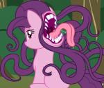 bodily_fluids body_horror cursed_image fangs female hair long_hair prehensile_hair saliva sharp_teeth solo teeth what_has_magic_done badumsquish asian_mythology east_asian_mythology friendship_is_magic hasbro japanese_mythology my_little_pony mythology sugar_belle_(mlp) equid equine futakuchi-onna horse mammal pony yokai 2019 hi_res