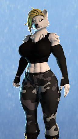5_fingers abs anthro armwear big_breasts black_armwear black_boots black_clothing black_elbow_gloves black_footwear black_gloves black_handwear black_nose black_sclera black_shirt black_tank_top black_topwear blonde_hair boots bottomwear breasts brown_eyes camo camo_bottomwear camo_clothing camo_pants camo_print claws clothed clothed_anthro clothed_female clothing elbow_gloves female fingers footwear fur gloves gradient_background hair handwear looking_at_viewer muscular muscular_anthro muscular_female navel pants pattern_bottomwear pattern_clothing pattern_pants shirt shoes short_hair simple_background solo tank_top thick_thighs topwear white_body white_fur thevestige petruz_(modeler) bear_(petruz) bear mammal polar_bear ursine 3d_(artwork) 9:16 digital_media_(artwork) hi_res source_filmmaker_(artwork)
