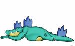 ambiguous_gender bodily_fluids digestion feral green_body saliva simple_background sleeping solo vore white_background fuzgatr nintendo pokemon alligatorid crocodile crocodilian feraligatr generation_2_pokemon mammal pokemon_(species) reptile scalie shiny_pokemon 16:10 2017 hi_res widescreen