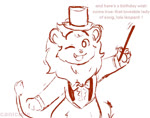 animated anthro avg_productions_incorporated canicicle cavity_sam circus_playhouse_band circus_playhouse_food_and_emporium circus_playhouse_inc clothing dress duo felid female fur hi_res leopard lion lionel_the_lucky_lion lola_leapard male mammal music pantherine ringmaster ringmaster_outfit short_playtime signature song sound tail webm whip