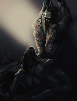 anthro arms_tied athletic athletic_anthro athletic_male balls black_body black_fur black_hair blood bodily_fluids bound chain chained fur genitals gore hair hooves kneeling male male_anthro mane nude nude_anthro nude_male solo tail whip_mark i-psilone rafael_(shadeba) equid equine horse mammal 2020