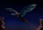 feral horn membrane_(anatomy) membranous_wings night outside solo tail wings yellow_eyes noquelle european_mythology mythology dragon mythological_creature mythological_scalie scalie western_dragon wyvern 2018 digital_media_(artwork) hi_res slideshow