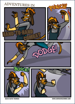 anthro axe barefoot blood bodily_fluids border claws feet fight gore male melee_weapon solo tail text toes transparent_border weapon katie_tiedrich awkwardzombie microsoft the_elder_scrolls canid canine canis felid khajiit mammal wolf 2010 alpha_channel comic english_text url
