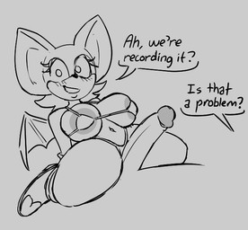 anthro areola areola_slip bat_wings blush boots clothing dialogue duo erection female footwear genitals humanoid_genitalia humanoid_penis imminent_sex male male/female male_human membrane_(anatomy) membranous_wings navel penis shoes skimpy_bikini speech_bubble text wings azai sega sonic_the_hedgehog_(series) rouge_the_bat bat human mammal 2026 digital_drawing_(artwork) digital_media_(artwork) english_text monochrome