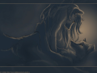anthro anthro_on_anthro butt cowgirl_position dark duo eye_contact female from_front_position hand_on_back intraspecies looking_at_another love lying male male/female on_back on_bottom on_top romantic romantic_couple sex simple_background straddling tail sheba-wolf canid canine mammal 2007 4:3 wallpaper
