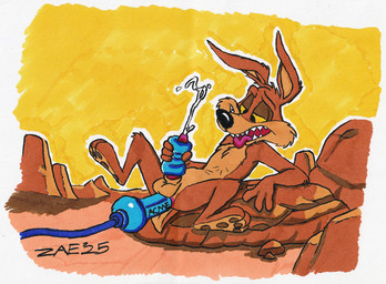 ahegao anal anal_penetration anthro anus balls biped bodily_fluids brown_body brown_fur cum desert dildo dildo_insertion ejaculation erection fur genital_fluids genitals looking_pleasured lying male male_penetrated masturbation nude on_back open_mouth outside penetrable_sex_toy penetration penile penile_masturbation penis rock sex sex_toy sex_toy_insertion sharp_teeth sky solo spread_legs spreading teeth tongue tongue_out yellow_eyes zaeryn acme looney_tunes warner_brothers wile_e._coyote canid canine canis coyote mammal 2025 dated signature traditional_media_(artwork)