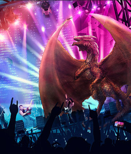 after_transformation ambiguous_gender camera clothed clothing concert electric_guitar eyes_closed feral group guitar hair horn light long_hair male music musical_instrument musician nude open_mouth plucked_string_instrument public rock_(genre) scales sharp_teeth speaker spotlight stage stage_lights string_instrument teeth netarliargus dungeons_and_dragons hasbro mythology wizards_of_the_coast copper_dragon_(dnd) dragon dragon_(dnd) human mammal mythological_creature mythological_scalie scalie hi_res story story_in_description