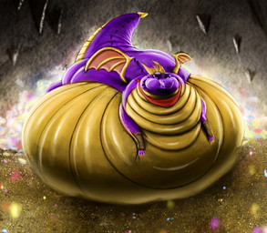 ascot belly big_belly claws eyewear eyewear_on_head fangs feral goggles goggles_on_head horn huge_belly hyper hyper_belly immobile lying male morbidly_obese morbidly_obese_feral morbidly_obese_male mostly_nude mouth_closed nude obese obese_feral obese_male on_front overweight overweight_feral overweight_male raised_tail scales smile solo tail teeth thick_tail wings ian-exe activision european_mythology mythology spyro_the_dragon spyro dragon mythological_creature mythological_scalie scalie western_dragon 2021 signature