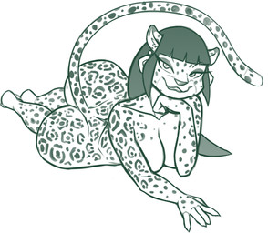 5_fingers alternate_species anthro arm_markings arm_support back_markings bedroom_eyes big_breasts big_butt breasts butt butt_markings collarbone curvy_figure dipstick_ears ear_markings ear_piercing facial_markings feet female female_anthro fingers furrification hair hand_markings head_markings huge_butt huge_hips inner_ear_fluff iris jaguar_spots leaning_on_elbow leg_markings long_hair long_tail looking_at_viewer lying markings multicolored_ears narrowed_eyes nude nude_anthro nude_male piercing pose pupils seductive shoulder_markings simple_background smile smiling_at_viewer solo spots spotted_body spotted_markings spotted_tail tail tail_markings tasteful_nudity tuft white_background wide_hips redout dreamworks the_road_to_el_dorado chel_(the_road_to_el_dorado) jaguar_chel felid jaguar mammal pantherine 2025 full-length_portrait monochrome pinup portrait