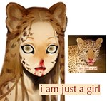 :< animal_ears anthro blood blood_on_face bodily_fluids brown_eyes brown_hair female gore hair humanoid_face leopard_ears leopard_girl long_hair looking_at_viewer monster_girl_(genre) personification reference_inset shitpost simple_background solo text upper_body white_background yuliqqq animal_humanoid felid felid_humanoid humanoid leopard_humanoid mammal mammal_humanoid pantherine pantherine_humanoid english_text meme