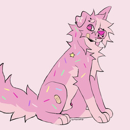 animal_genitalia animal_penis band-aid band-aid_on_face bandage bandage_on_face blep blush canine_genitalia canine_penis chest_tuft ear_piercing excited facial_piercing feral fully_sheathed fur genitals hair lipsticking male multiple_piercings nose_piercing paws penis penis_tip piercing pink_body pink_fur pink_hair raised_paw ring_piercing sheath shy shy_smile simple_background sitting smile solo tail tail_motion tailwag tongue tongue_out tuft slumberpup pillow_(slumberpup) canid canine canis domestic_dog mammal 1:1 2d_animation animated frame_by_frame no_sound short_playtime video