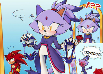 angry anthro blush blushing_profusely clothed clothing cosplay costume cross-popping_vein crossover_cosplay dialogue duo embarrassed female green_eyes hair hero male male/female mirror ponytail princess royalty skimpy speech_bubble superhero superhero_costume yelling yellow_eyes spidercheetos dc_comics sega sonic_the_hedgehog_(series) teen_titans blaze_the_cat sonic_the_hedgehog starfire_(teen_titans) the_flash domestic_cat eulipotyphlan felid feline felis hedgehog mammal comic crossover hi_res