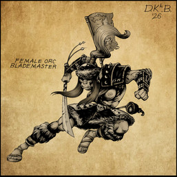 armor banner breasts clothed clothing female hair melee_weapon nipples simple_background solo sword text weapon cringehog blizzard_entertainment mythology warcraft humanoid mammal orc absurd_res digital_media_(artwork) hi_res