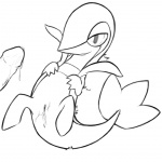 bodily_fluids cum cum_inside duo female feral genital_fluids genitals lying on_back pussy simple_background spread_legs spreading tail vaginal white_background sildre nintendo pokemon generation_5_pokemon pokemon_(species) snivy 1:1 monochrome