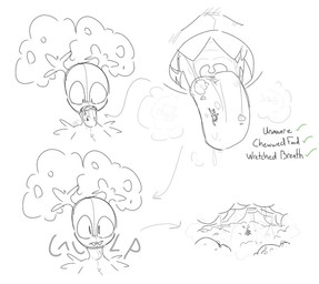 ambiguous_gender bad_breath bodily_fluids churning digestion duo extreme_size_difference food food_in_mouth mouth_shot oblivious open_mouth poison saliva sharp_teeth size_difference swallowing teeth toxic uvula vore onearmdude nintendo pokemon fan_character mabel_(onearmdude) garbodor generation_5_pokemon humanoid pokemon_(species)