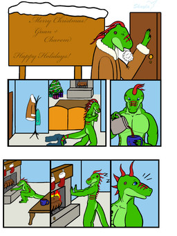 anthro athletic athletic_anthro athletic_male bent_legs beverage biped blue_eyes bottomwear breath brown_clothing brown_sweater brown_topwear butt casual_nudity christmas_present christmas_stocking christmas_tree claws clothing coffee_table cold collarbone container crouching cup curling_tail denim denim_bottomwear denim_clothing door exhausted eyes_closed finger_claws fire fireplace freezing frill_(anatomy) gift green_body green_clothing green_scales green_shirt green_topwear holding_container holding_cup holding_mug holding_object holidays humanoid_hands humanoid_heel inside jeans looking_pleasured male markings merry_christmas mug multicolored_body multicolored_butt multicolored_scales musical_instrument nude nudist ocarina open_mouth outside pants pecs plant plantigrade pouring pouring_tea red_spikes red_stripes scales shaking shirt shivering sign sleeping smile snoring snow solo sound_effects spikes spikes_(anatomy) standing striped_markings striped_tail stripes sweater tail tail_markings tea teal_jeans text thick_tail topwear tree turning_around two_tone_body two_tone_butt two_tone_scales undressing undressing_self vowelless vowelless_sound_effect walking warming warming_hands white_sclera wind_instrument winter_coat zzz mist-dragon shayla06 third-party_edit christmas happy_holidays guan_(character) gecko hybrid iguana iguanid lizard reptile scalie 2013 3:4 color_edit colored comic digital_drawing_(artwork) digital_media_(artwork) english_text flat_colors