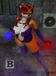 accessory antennae_(anatomy) anthro blue_eyes bow_(feature) bow_accessory bow_ribbon breasts carrara cleavage clothed clothing female hair hair_accessory hair_bow hair_ribbon legwear magic navel red_hair ribbons solo stockings superhero text blx24 lopside098 felicia_(blx24) canid canine domestic_cat felid feline felis fox mammal red_fox true_fox 3:4 3d_(artwork) digital_media_(artwork) english_text hi_res